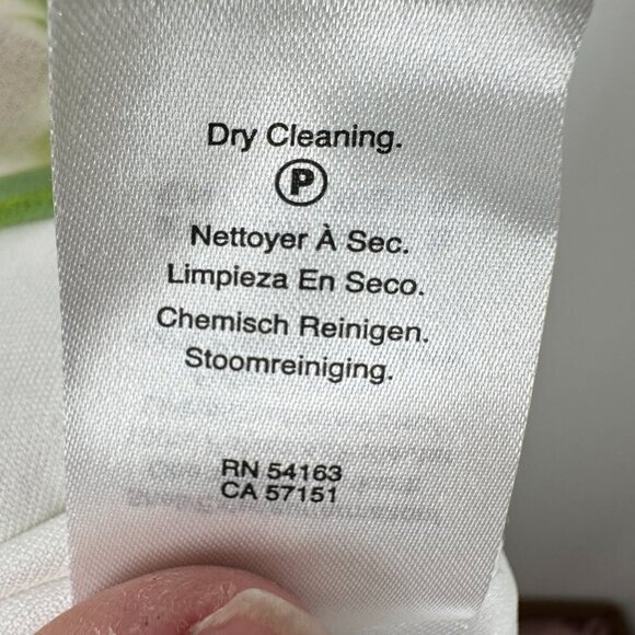 DKNY Women's Size 12 Green Yellow Floral Sheer Overlay V Neck Midi Dress Wedding - Picture 2 of 11